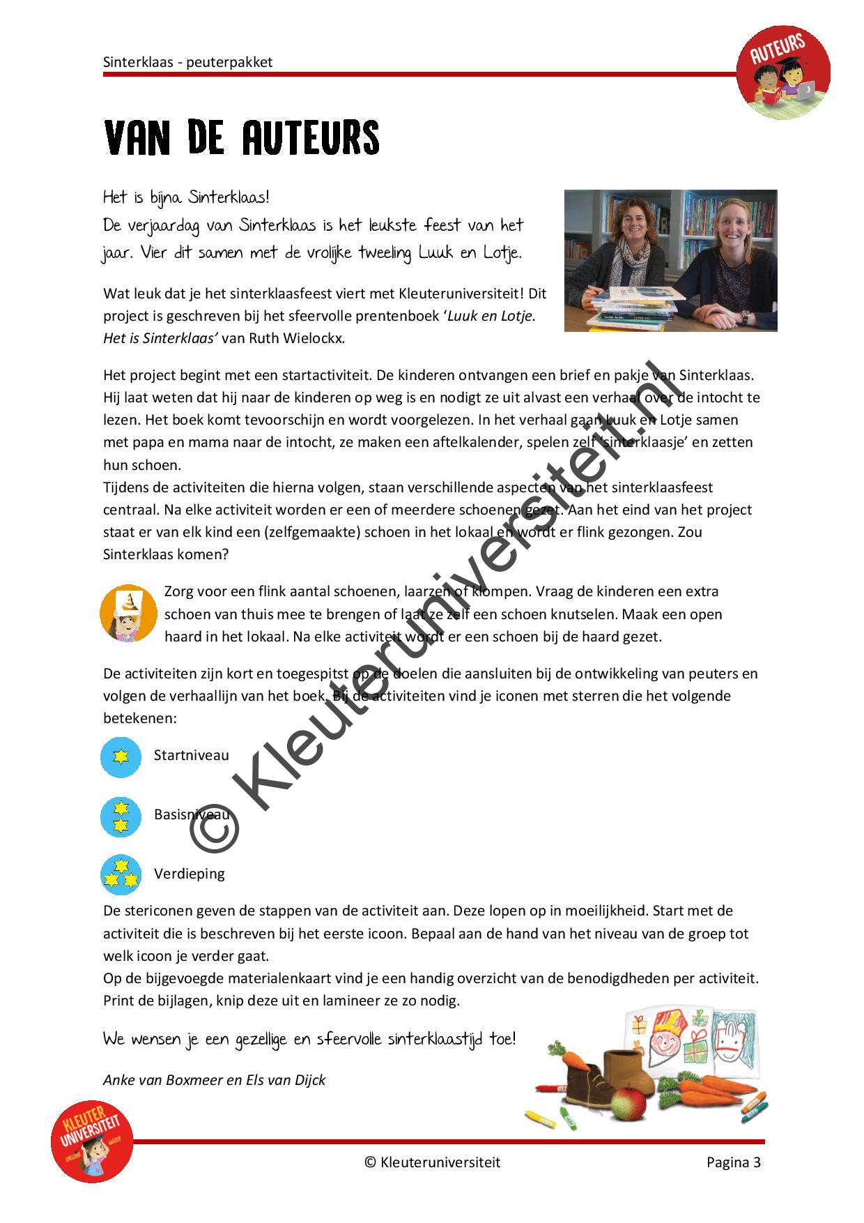 Sinterklaas Peuterproject Kleuteruniversiteit