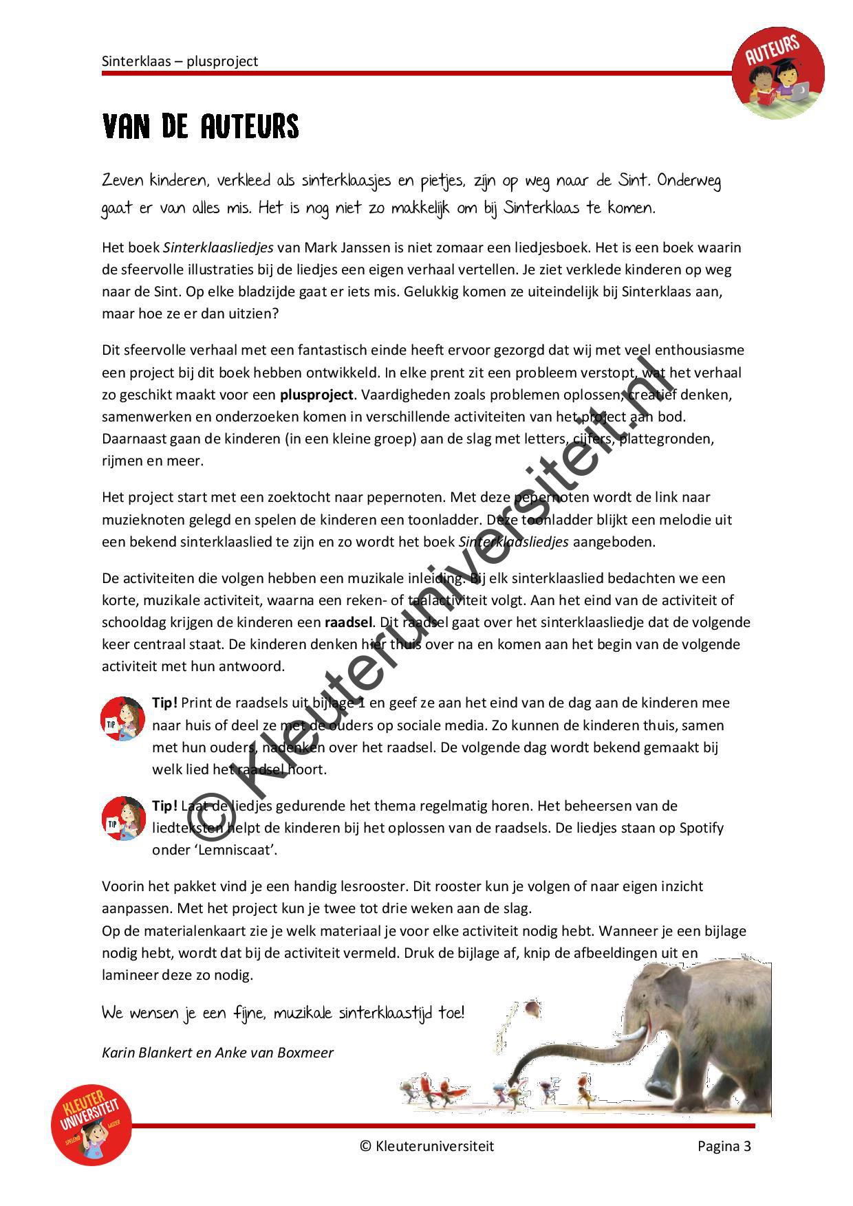 Sinterklaas Plusproject Kleuteruniversiteit