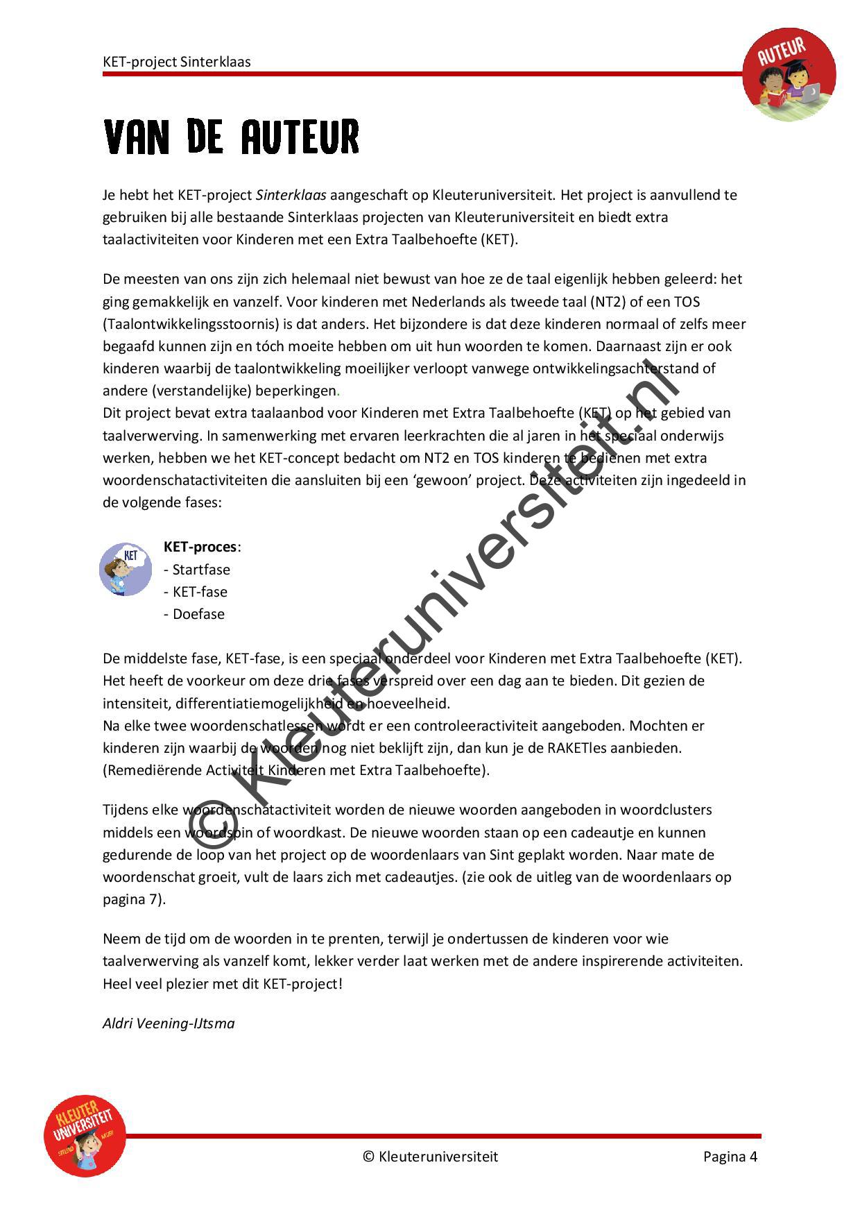 Ket Project Sinterklaas Kleuteruniversiteit