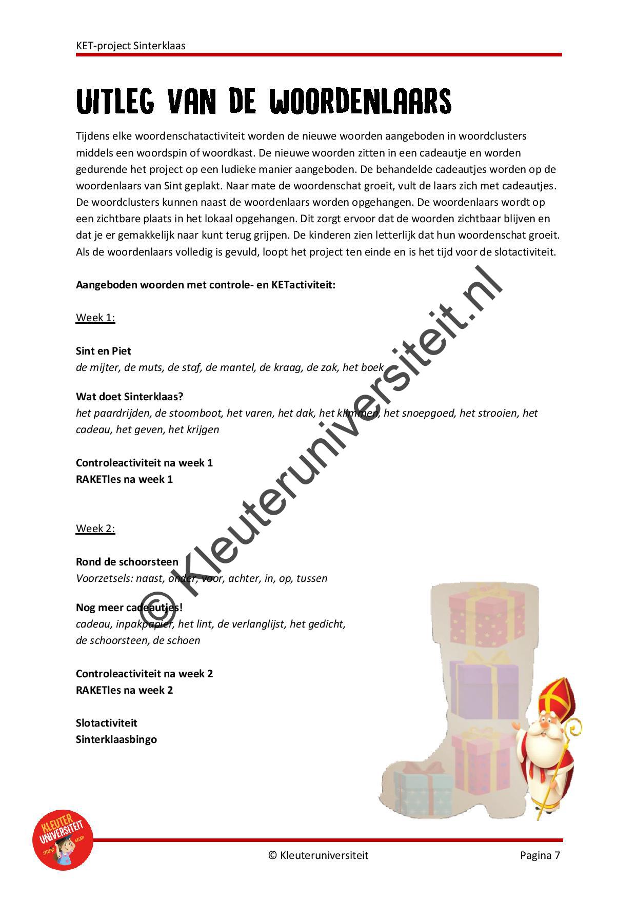 Ket Project Sinterklaas Kleuteruniversiteit